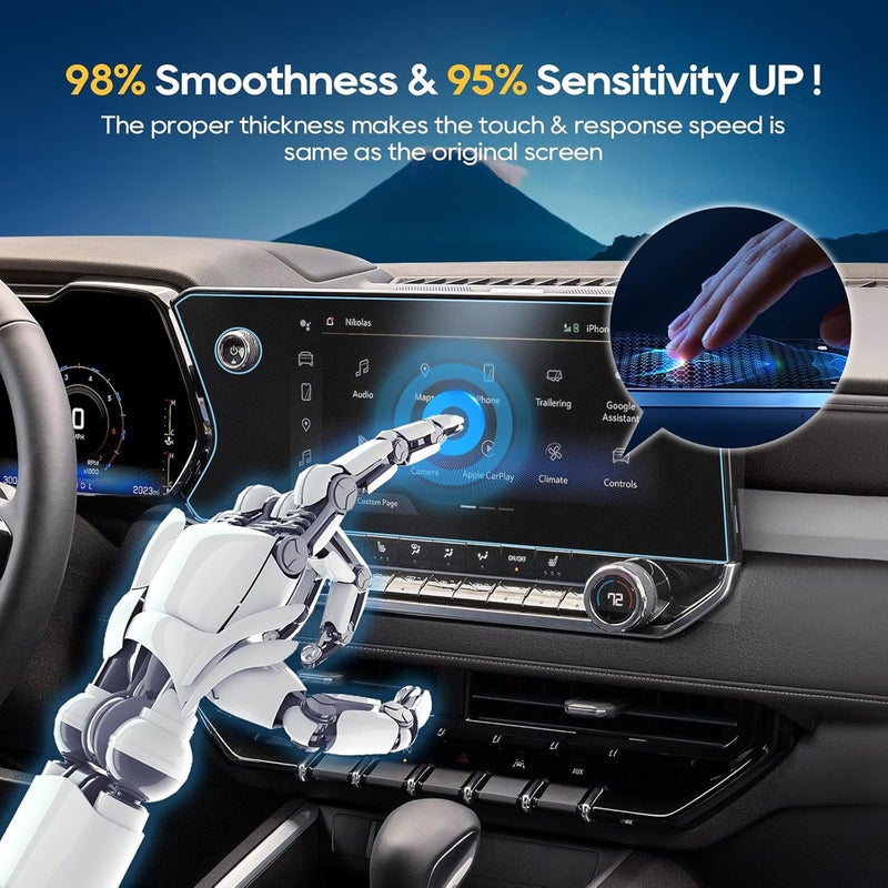 LFOTPP For 2025 2026 Chevrolet Colorado Screen Protector - 2023-2026 Colorado (Z71/ZR2) 11.3 Inch Touchscreen [Matte Glass] 2023-2026 Colorado Accessories Anti-Glare Matte 9H Hardness Tempered Glass - Image 5